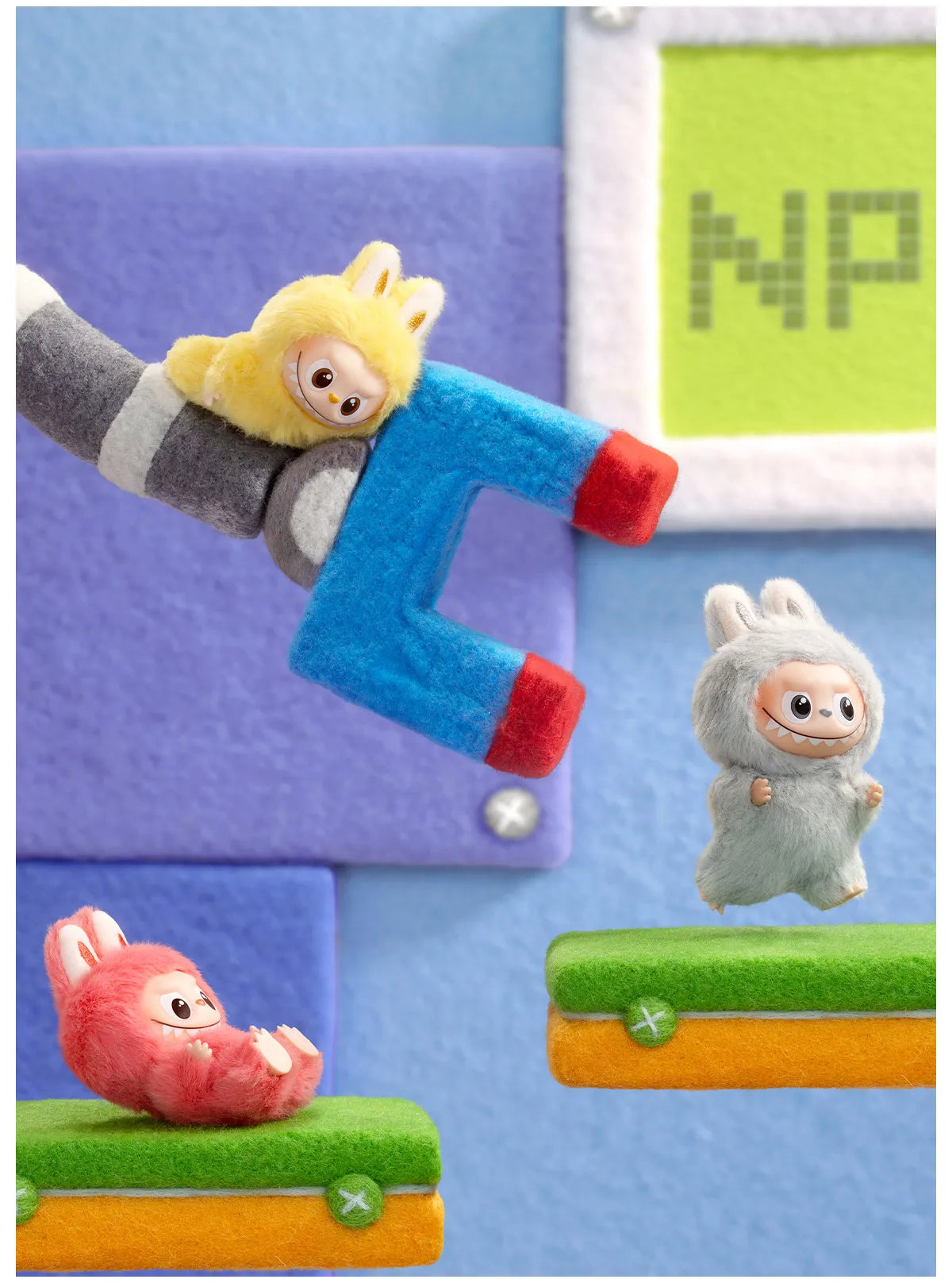 Pop Mart Labubu Pin for Love Series Blind Box (N-Z) Blue